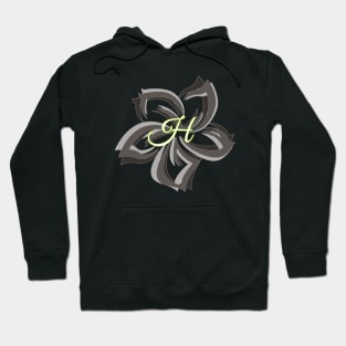 letter H on a tribal plumeria Hoodie